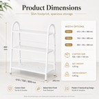 3-tier metal storage rack dimensions for home organization
