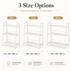 3-tier storage rack size options 60cm 70cm and 80cm