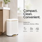 6L-12L Oval Stainless Steel Pedal Trash Can | GLOBALIS