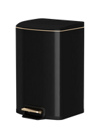 5L-12L Flat-Textured Square Pedal Trash Can with Soft-Close Lid | GLOBALIS