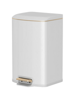 5L-12L Flat-Textured Square Pedal Trash Can with Soft-Close Lid | GLOBALIS