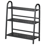black 3-tier freestanding metal storage rack