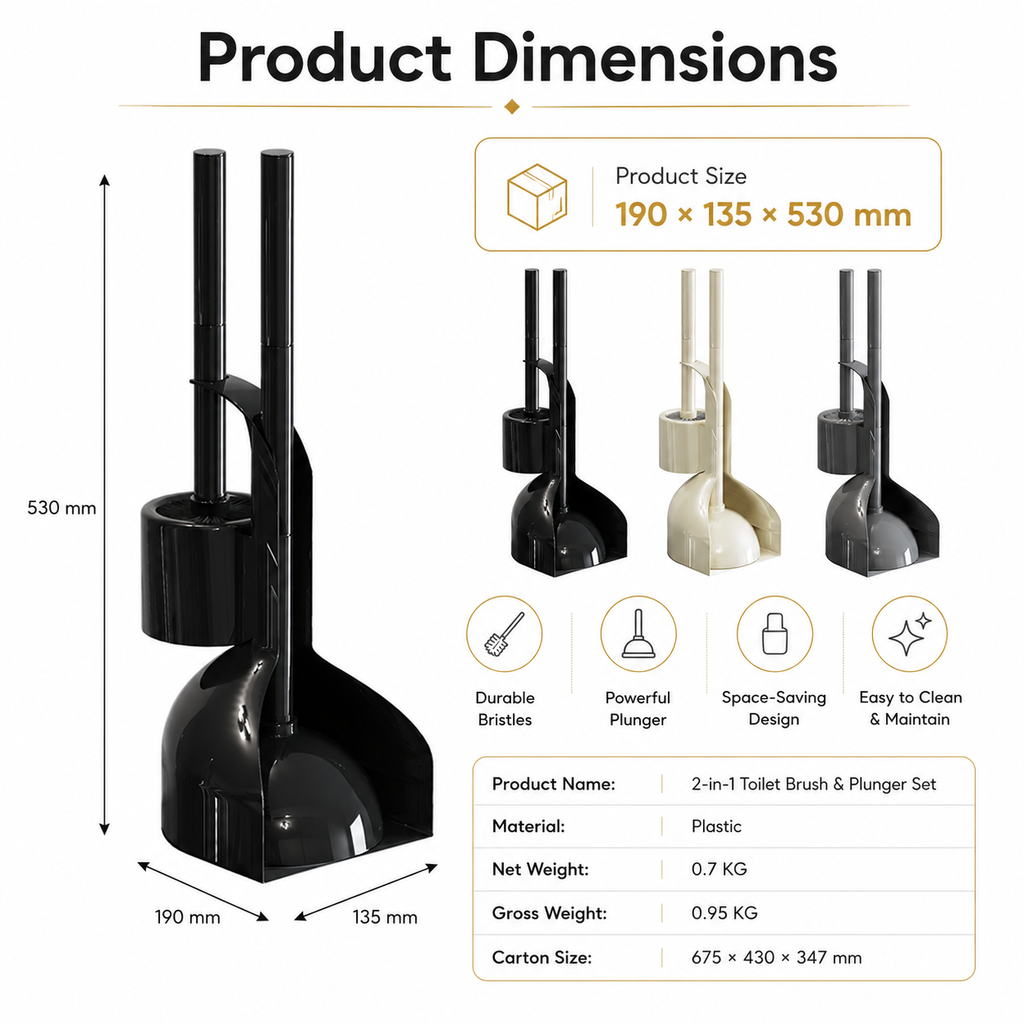 compact bathroom cleaning set for small spaces