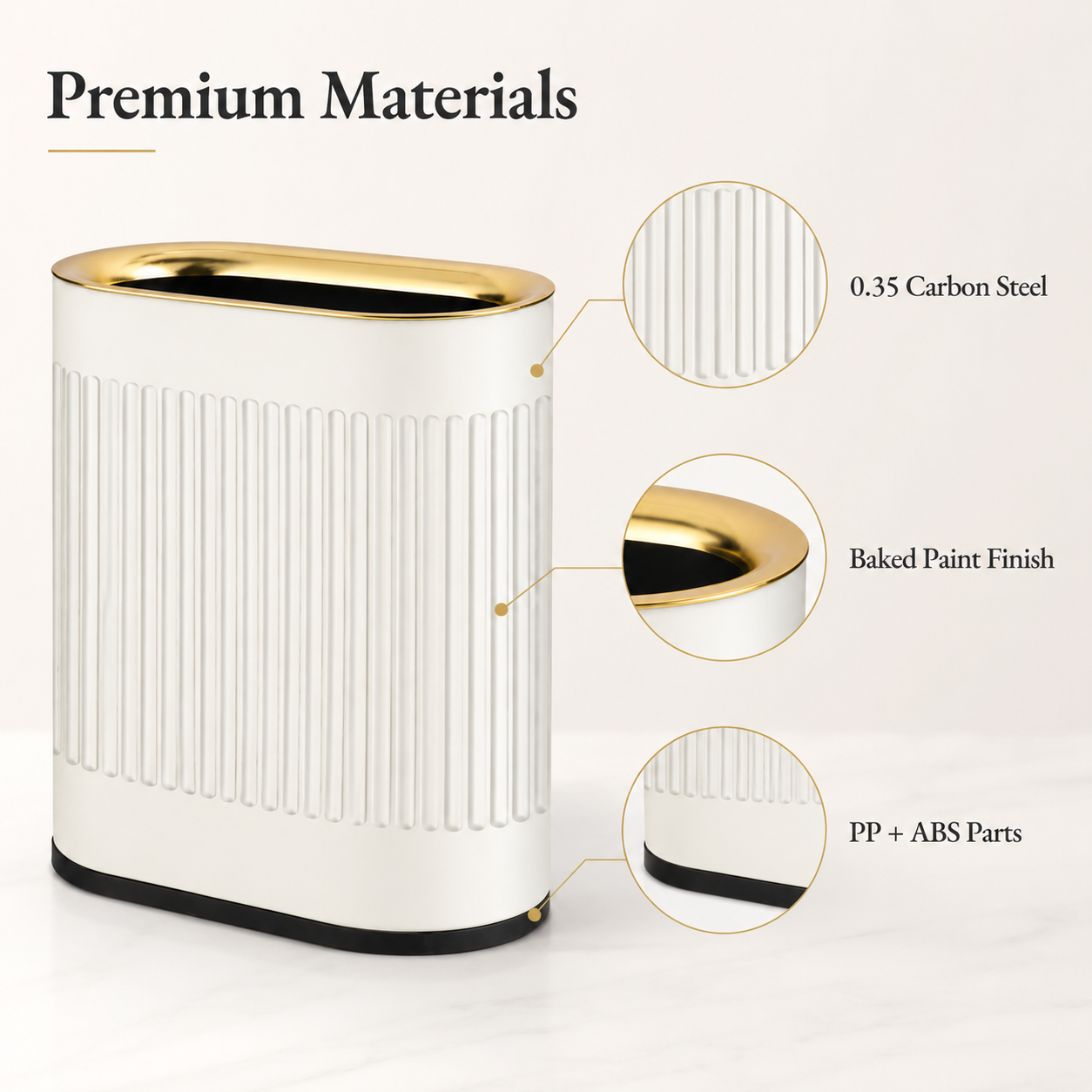 6L-12L Oval Open Top Trash Can | GLOBALIS
