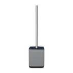 Embossed Toilet Brush and Holder with Stainless Steel Handle