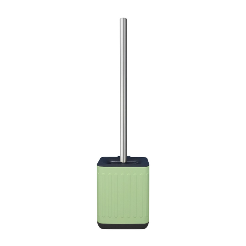 Embossed Toilet Brush and Holder with Stainless Steel Handle
