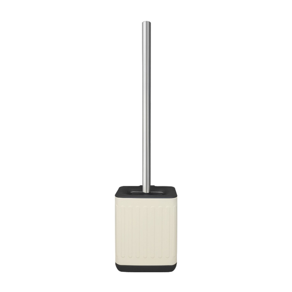 Embossed Toilet Brush and Holder with Stainless Steel Handle