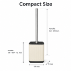 Embossed Toilet Brush and Holder with Stainless Steel Handle
