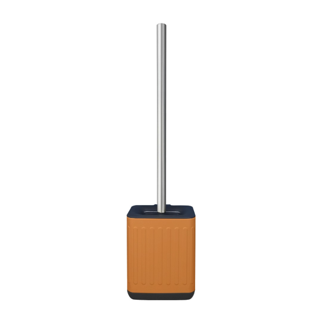 Embossed Toilet Brush and Holder with Stainless Steel Handle