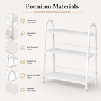 freestanding 3-tier storage rack design features