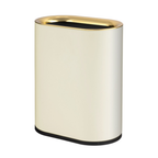 milky white oval open top wastebasket 6L-12L color option