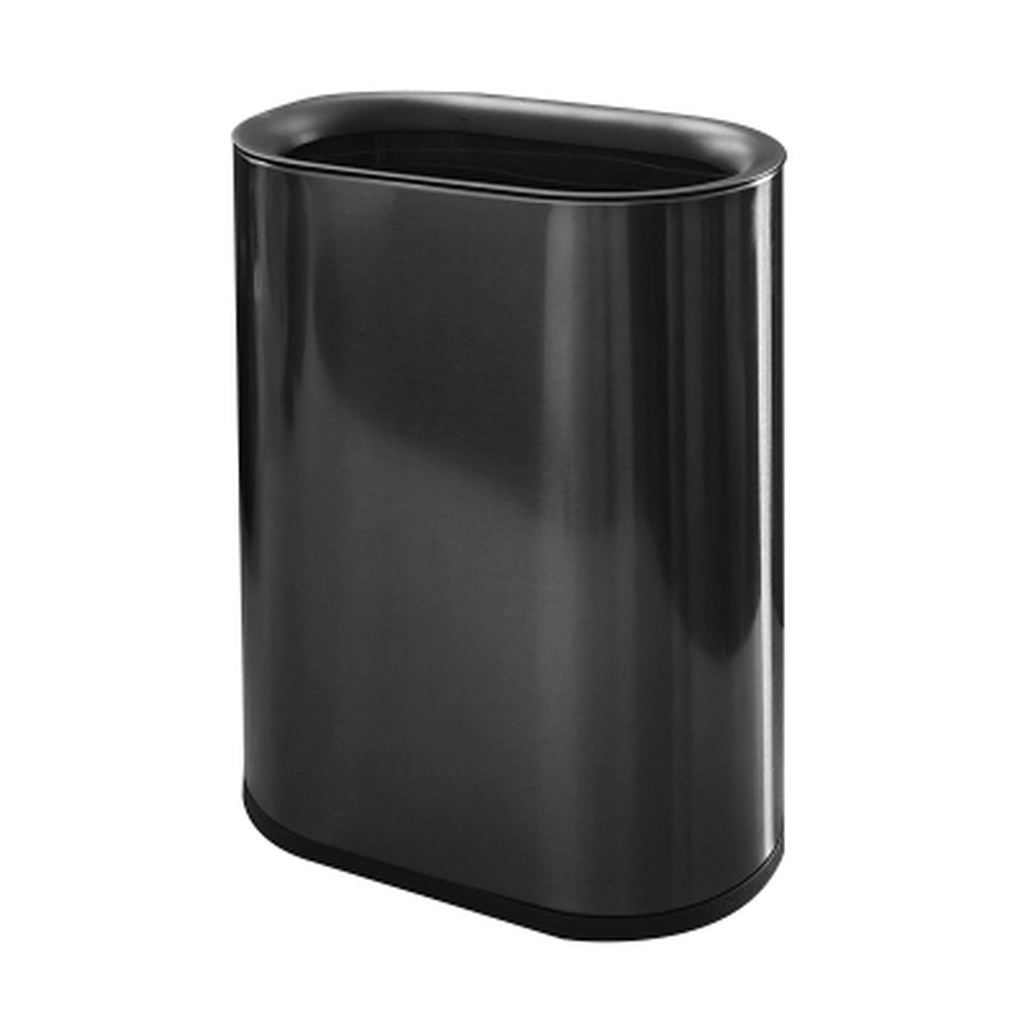 titanium black oval open top wastebasket 6L-12L color option