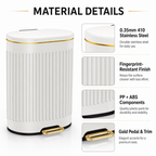 6L-12L Oval Stainless Steel Pedal Trash Can | GLOBALIS