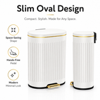 6L-12L Oval Stainless Steel Pedal Trash Can | GLOBALIS