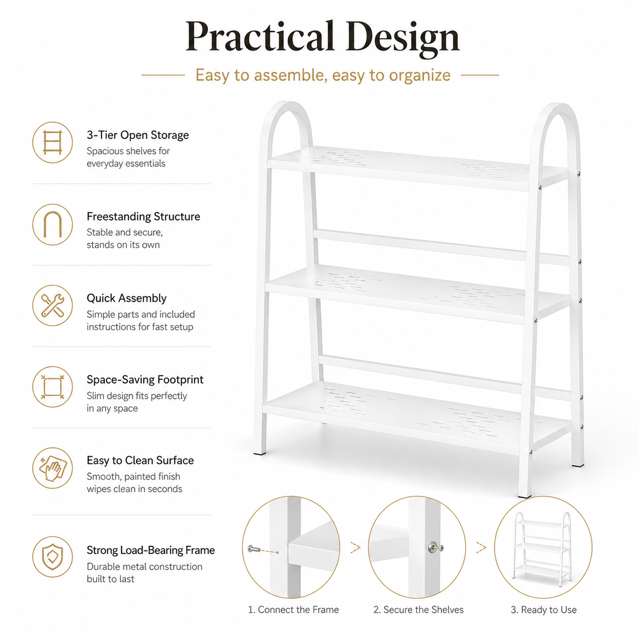 powder-coated carbon steel storage rack material detail