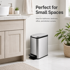 KSSKSS 6L Compact Foot Pedal Trash Can for Home | GLOBALIS