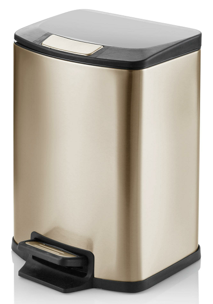 Square Soft-Close Pedal Trash Can, 5L–12L | GLOBALIS