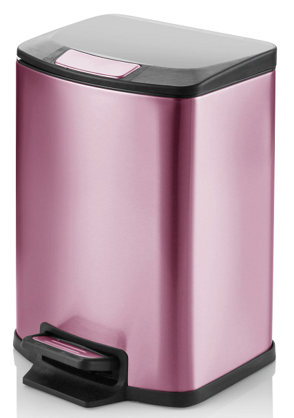 Square Soft-Close Pedal Trash Can, 5L–12L | GLOBALIS