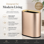 6L-12L oval open top stainless steel trash can material detail
