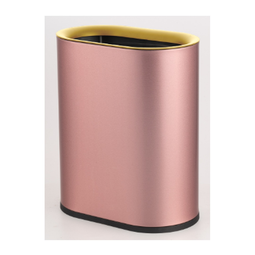 rose gold oval open top wastebasket 6L-12L color option