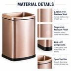 KSSKSS Open-Top Wastebasket, 7L-12L | GLOBALIS