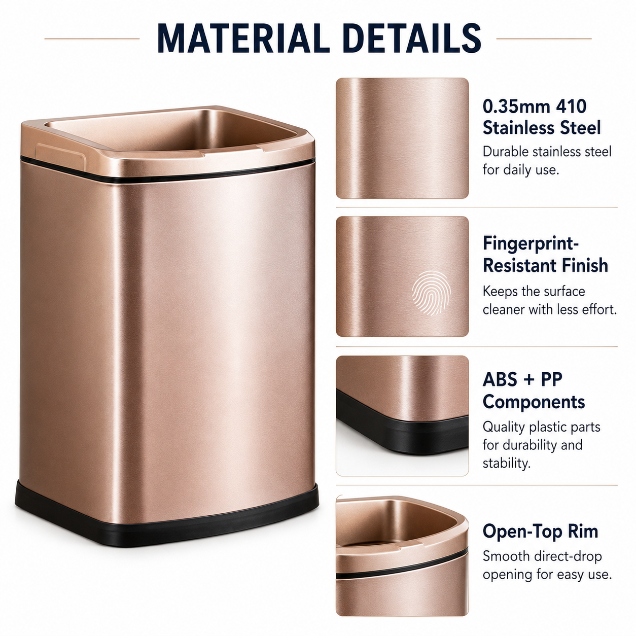 KSSKSS Open-Top Wastebasket, 7L-12L | GLOBALIS
