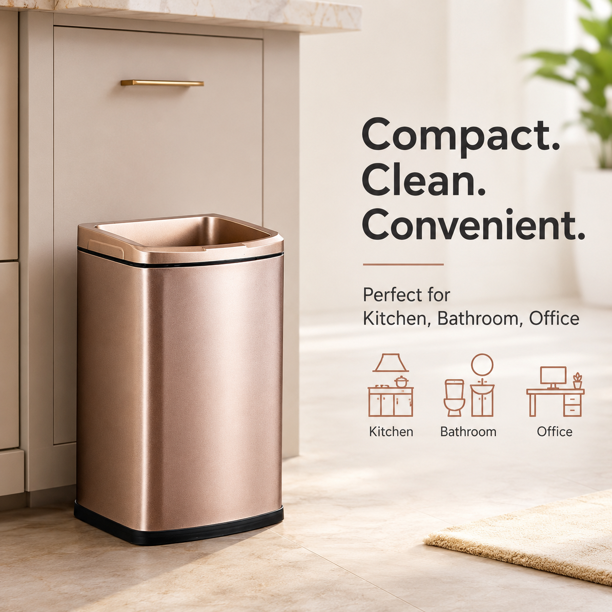 KSSKSS Open-Top Wastebasket, 7L-12L | GLOBALIS