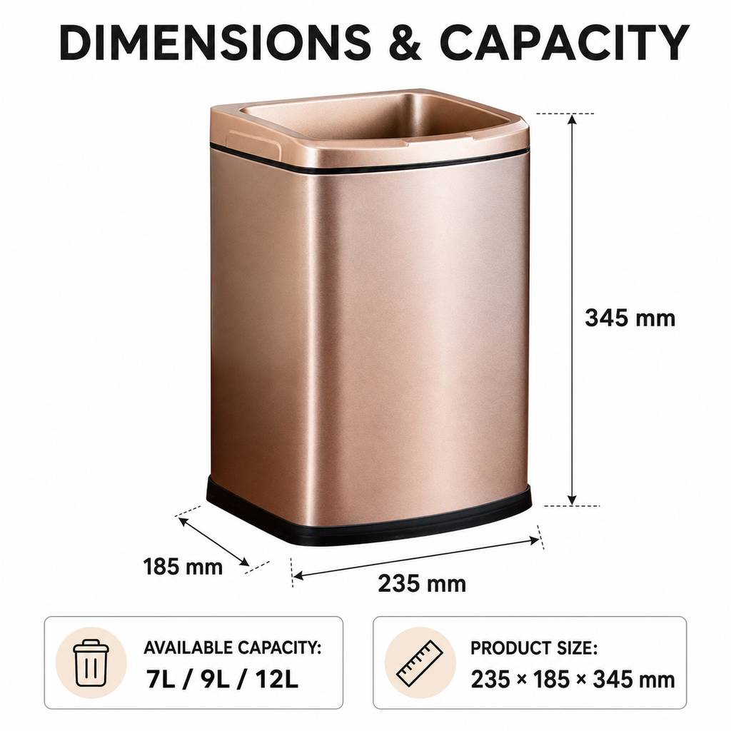KSSKSS Open-Top Wastebasket, 7L-12L | GLOBALIS