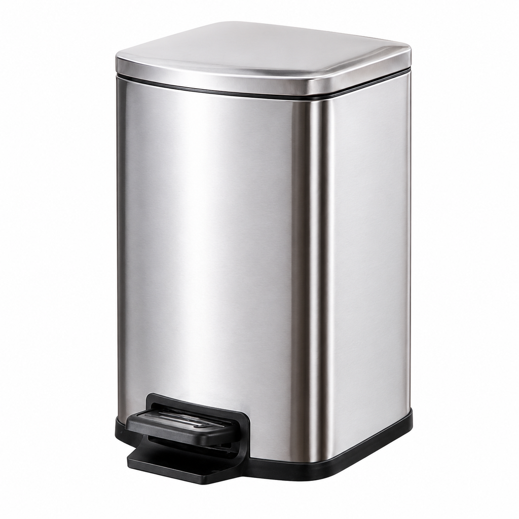 Stainless Steel Pedal Trash Can, 5L-12L | GLOBALIS