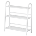 white 3-tier freestanding metal storage rack