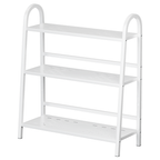 white 3-tier freestanding metal storage rack