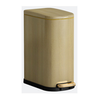 10L Wood Grain Rectangular Pedal Trash Can | GLOBALIS