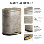 6L-9L Marble Look Pedal Trash Can | GLOBALIS
