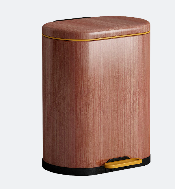 6L-9L Marble Look Pedal Trash Can | GLOBALIS