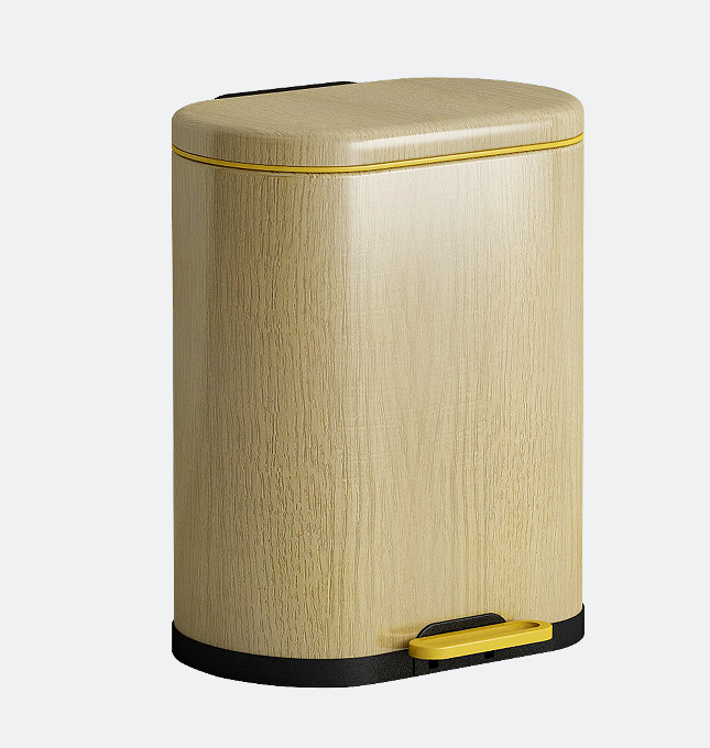 6L-9L Marble Look Pedal Trash Can | GLOBALIS